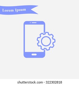 Smart phone services icon.