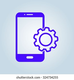 Smart phone services icon.