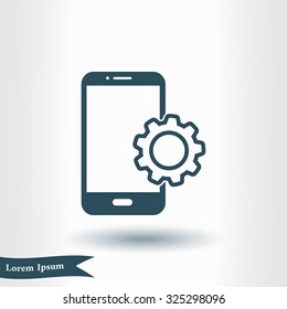 Smart phone services icon.