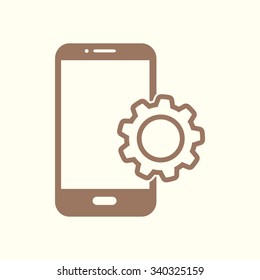 Smart phone services icon.