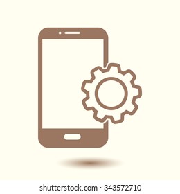 Smart phone services icon.
