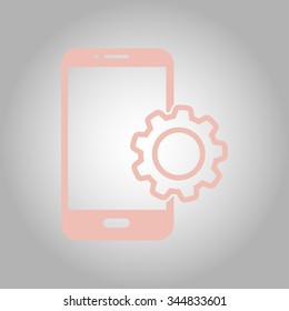 Smart phone services icon.