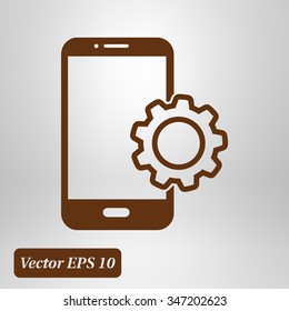 Smart phone services icon.