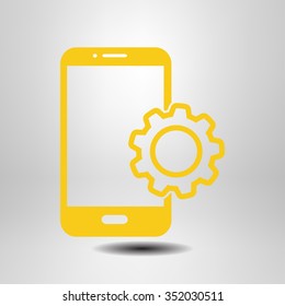 Smart phone services icon.