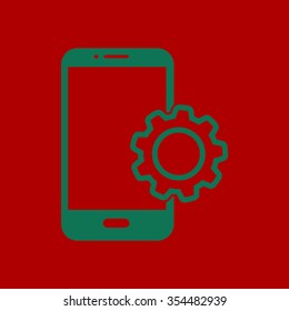 Smart phone services icon.