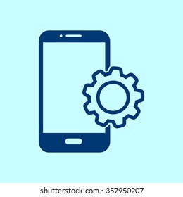 Smart phone services icon.