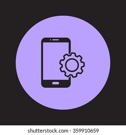 Smart phone services icon.