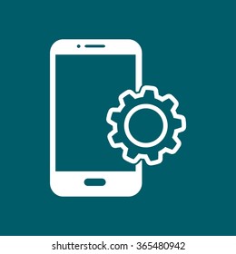 Smart phone services icon.