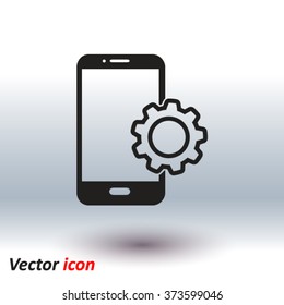 Smart phone services icon.