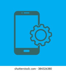 Smart phone services icon.