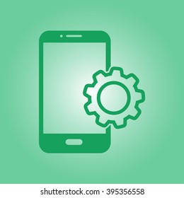Smart phone services icon.