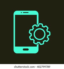 Smart phone services icon.