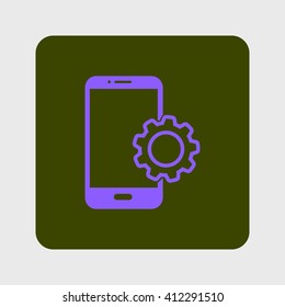 Smart phone services icon.