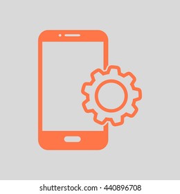 Smart phone services icon.