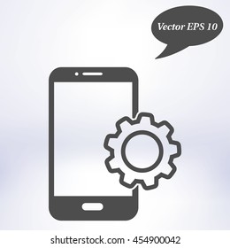 Smart phone services icon.