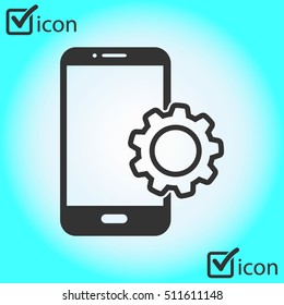 Smart phone services icon.