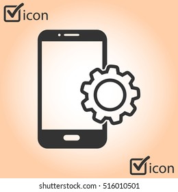 Smart phone services icon.