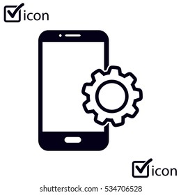 Smart phone services icon.