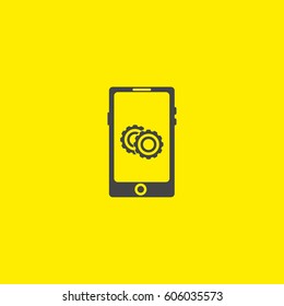 Smart phone services icon.