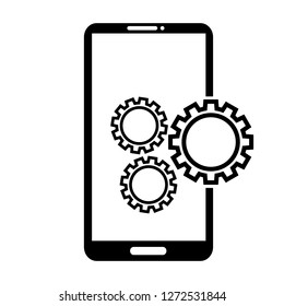 Smart phone services icon. Configuration Icon