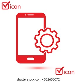 Smart phone services icon. Support for mobile users.