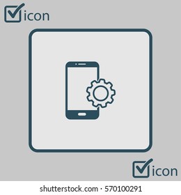 Smart phone services icon. Support for mobile users.