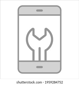 smart phone setting icon modern illustration