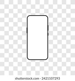 smart phone shape with transparent background