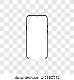 smart phone shape with transparent background