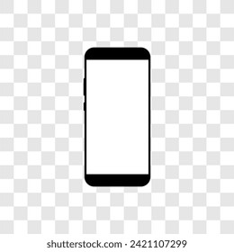 forma de teléfono inteligente con fondo transparente
