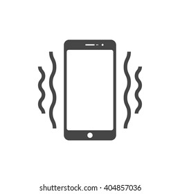 Smart phone in silent mode icon. Smartphone on vibration mode sign. Vector illustration.