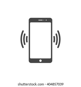 Smart Phone In Silent Mode Icon. Smartphone On Vibration Mode Sign. Vector Illustration.