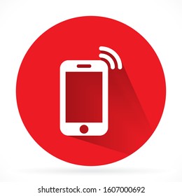 Smart phone in silent mode Vector icon flat. Black pictogram on white background Vector icon. Vector icon illustration symbol and bonus