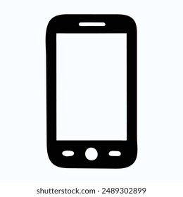 smart phone silhouette, contemporary and dynamic tech graphics