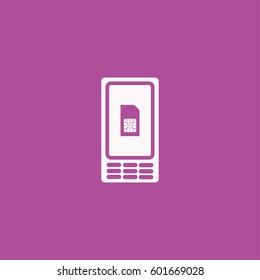 Smart phone with SIM card vector icon