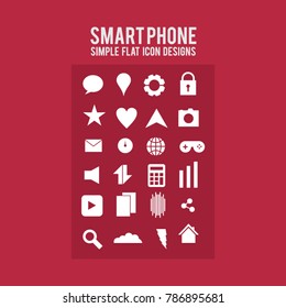 smart phone simple flat icon template design illustration