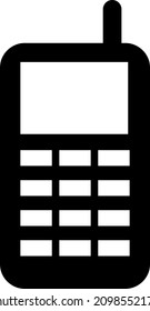 Icono de teléfono inteligente simple en fondo blanco.eps