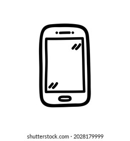 Smartphone. Einfache Vektorgrafik. Bearbeitbar und farbig.