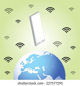 Smart Phone with sound waves.