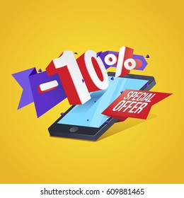 Smart phone with special offer