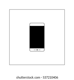 Smart phone in a square vector icon