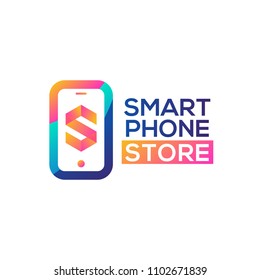 smart phone store logo vector