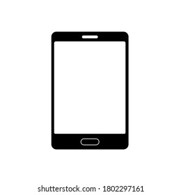 Smartphone-Symbol mit schwarzer Linie, Vektorgrafik