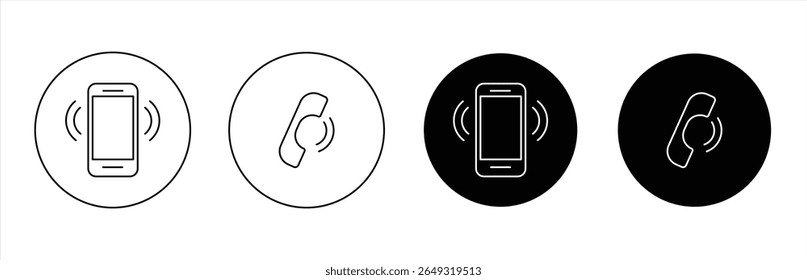smart phone symbol icon. Simple ringing phone icon sign. Ring icon. vector illustration