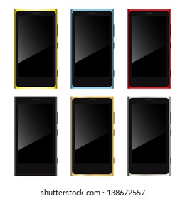 smart phone template black screen