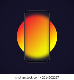 Plantilla de teléfono inteligente. Estilo de glasmorfismo. Efecto morfismo de vidrio realista con un conjunto de placas de vidrio transparentes. Ilustración vectorial.