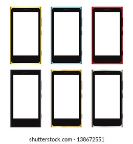 smart phone template white screen