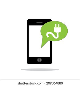 Smart phone texting icon. EPS10