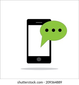 Smart phone texting icon. EPS10