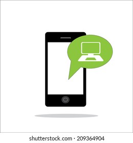Smart phone texting icon. EPS10